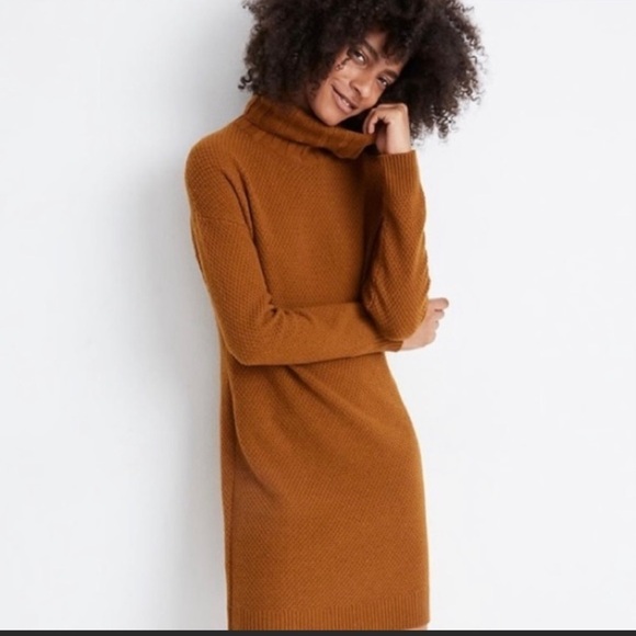 Madewell Fold over Turtleneck Sweater Dress-Size S - Picture 1 of 7